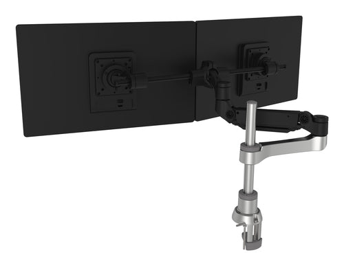 R-Go Tools CAPARO4 D2 SMARTBAR PRESSURTRUSS – Monitorarm, Dual, 2–8 kg, Schwarz/Silber