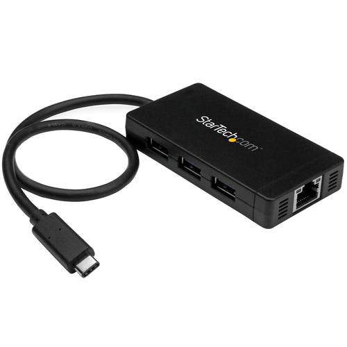 StarTech.com USB-Hub – USB-C, 3× USB-A, GbE, für Windows/Mac/ChromeOS