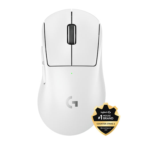 Logitech G PRO X SUPERLIGHT 2 DEX – Gaming-Maus – Kabellos (2,4 GHz), 44000 DPI, Rechts, Weiss