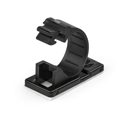 StarTech.com Kabel-Clip – selbstklebend, für Kabel bis Ø 12 mm, 100 Stück, schwarz, 35 × 19 × 17 mm