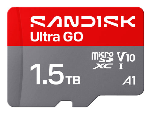 SanDisk Ultra GO microSDXC 1,5 TB – UHS-I, Klasse 10, U1, V10, A1, 190 MB/s Lesen