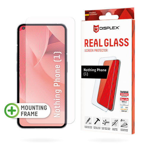 Displex Displayschutz (Panzerglas), 10H – für Nothing Phone (1) – mit Applikator