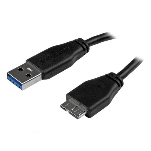 StarTech.com USB-A auf Micro-USB-B Kabel – USB 3.2 Gen 1 (5 Gbit/s) – 3 m – PVC – Schwarz