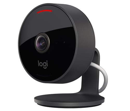 Logitech Circle View Sicherheitskamera – 1080p, Reichweite 5 m, IP64, Graphit