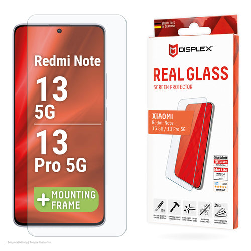 E.V.I. Displayschutz (Panzerglas), 10H – für Redmi Note 13/13 Pro 5G – mit Applikator