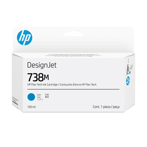 HP Tintenpatrone 738M, Cyan, 130 ml