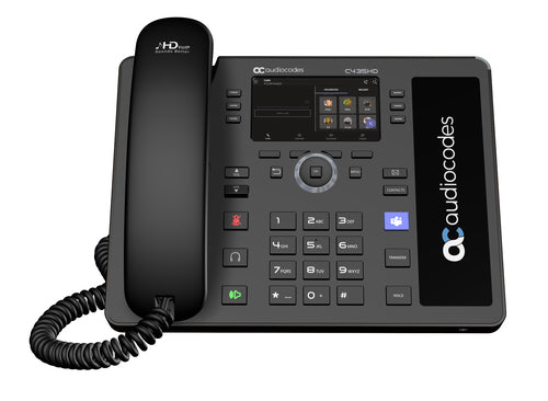 AudioCodes C435HD-R – für Microsoft Teams, PoE, Gigabit Ethernet, Schwarz