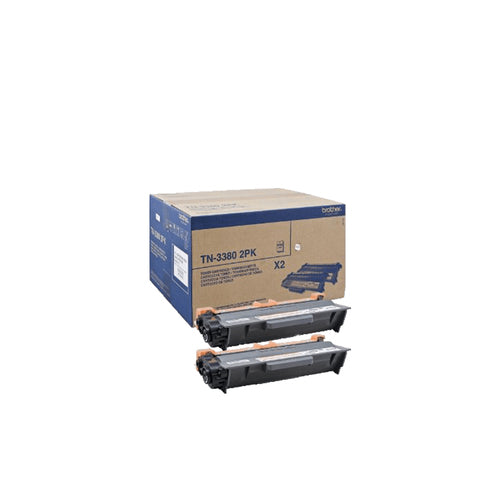 Brother Toner-Multipack TN-3380TWIN – Schwarz, 16000 Seiten – für Brother HL-5440D/HL-5450DN/HL-5470DW und andere