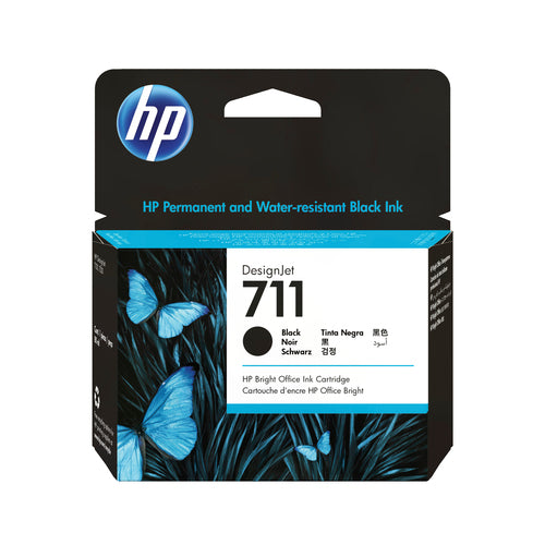 HP Tintenpatrone 711, Schwarz – für Inkjetdrucker und Multifunktionsgeräte