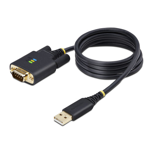 StarTech.com USB-A zu RS-232 Kabel – FTDI (FT232R), 921,6 Kbit/s, 1 m – für Windows/macOS/Linux, Schwarz