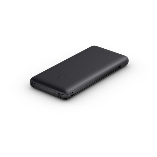 Belkin Powerbank 10000 mAh, mit USB-C- und Lightning-Kabeln, Schwarz