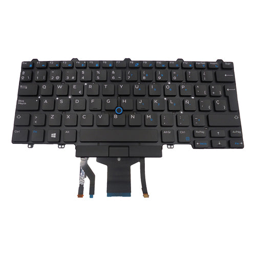 Origin Storage Tastatur-Case für Dell Latitude 7280 – QWERTY (ES), mit Hintergrundbeleuchtung – Schwarz