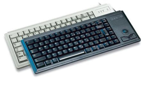 CHERRY G84-4400 – Tastatur, kabelgebunden (PS/2), US-Layout (EN), Rubberdome, grau – für Windows XP