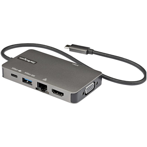 StarTech.com Multiport-Adapter – USB-C, 1× HDMI, 1× VGA, 2× USB-A, 100 W PD, GbE, für Windows/Mac/ChromeOS