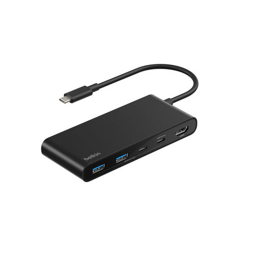 Belkin Connect Multiport-Adapter – USB-C, 1× HDMI, 2× USB-A, 2× USB-C, SD/microSD, für Windows/Mac/ChromeOS