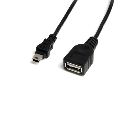 StarTech.com USB-A auf Mini-USB-B Kabel – USB 2.0 (480 Mbit/s) – 0,3 m – Schwarz