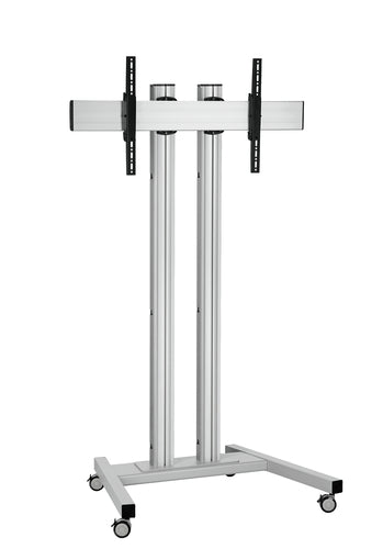 Vogel's TD 2084S – Monitorhalterung, Dual, Standfuss, VESA 800 × 400 mm, Silber