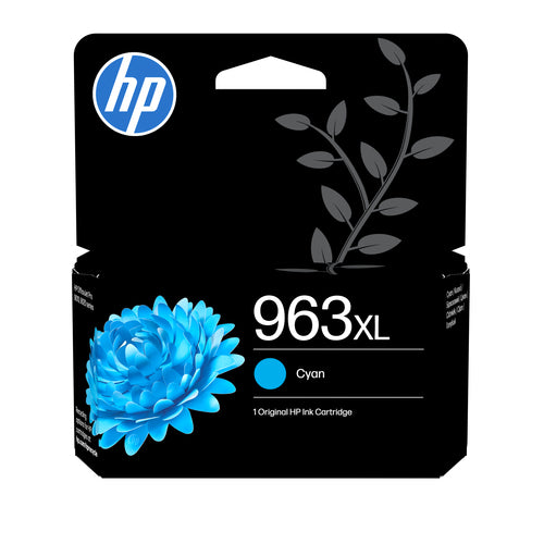 HP 963XL Cyan Tintenpatrone (Original) – 1'600 Seiten – für HP OfficeJet Pro 9010/9012/9014 … – 3JA27AE