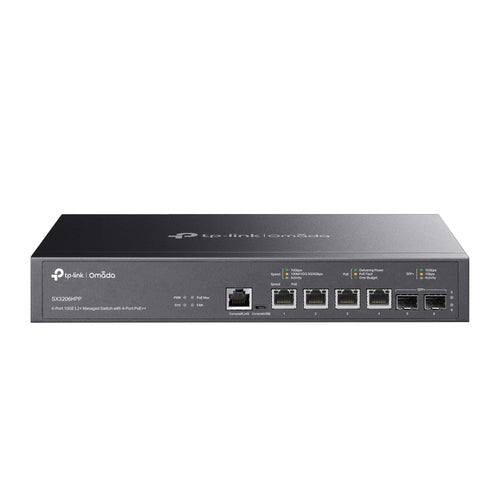 TP-Link SX3206HPP – Managed Switch – 4×10G, 2×SFP+, L2+, PoE++ 200 W, 1U