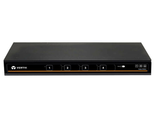 Vertiv SC840DPH-400 – 4-Port DisplayPort/HDMI KVM-Switch – 4K/60 Hz, USB 2.0-Hub, Audio, Desktop