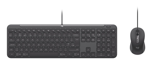 Logitech MK620 for Business – Tastatur- und Maus-Set – Kabelgebunden, USB-C – QWERTY (UK-INT) – Graphit
