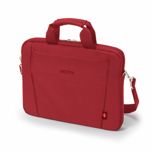 DICOTA Notebook-Tasche bis 14,1" – aus recyceltem PET, gepolstertes Notebookfach – Rot