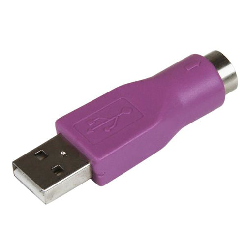 StarTech.com PS/2 zu USB-A Adapter – USB-A (m) zu PS/2 (w), für PS/2 Tastatur, Violett