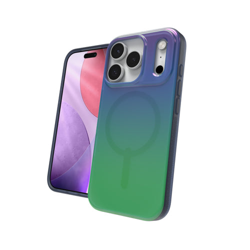 ZAGG Milan Snap Backcover – für Apple iPhone 17 Pro, MagSafe, Graphen, Grün / Blau, bis 4 m Sturzsicher