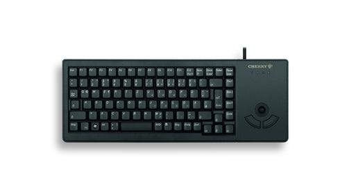 CHERRY G84-5400 – Tastatur, kabelgebunden (USB), Nordisches Layout, mit Trackball, schwarz – für Windows