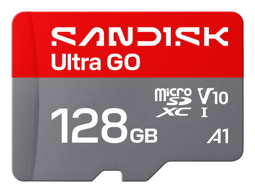 SanDisk Ultra GO microSDXC 128 GB – UHS-I, Klasse 10, U1, V10, A1, 190 MB/s Lesen