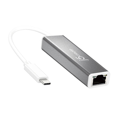 j5create JCE133G-N Netzwerkadapter USB-C zu RJ-45 – Gigabit (1 Gbit/s), 0,1 m – für Windows/macOS/Linux