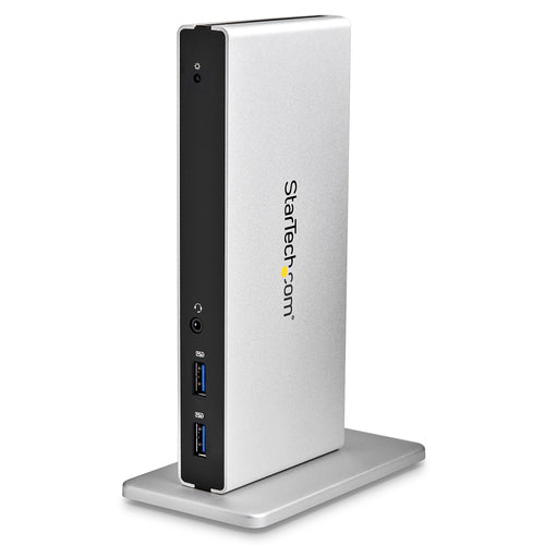 StarTech.com Dockingstation – USB-A, 2× DVI, 5× USB-A, GbE, 3,5 mm Audio, für Windows/Mac/ChromeOS
