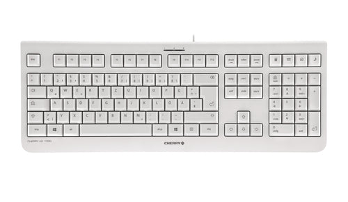 CHERRY KC 1000 – Tastatur, kabelgebunden (USB), Nordisch, Fullsize (mit Ziffernblock), Grau