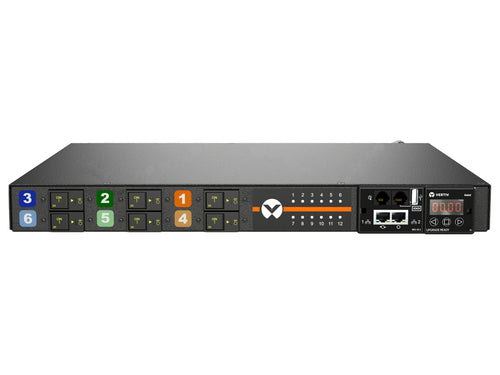 Vertiv Rack-PDU – Geschaltet, 3-phasig, 0U, 20 A 200–240/346–415 V, 12×C13/C19, IEC 60309, 3 m