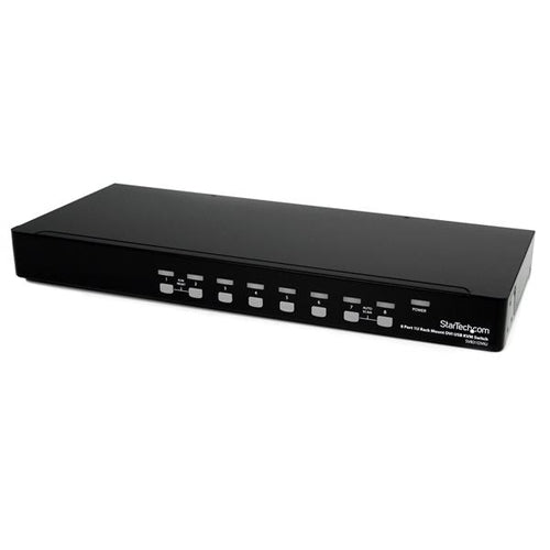 StarTech.com 8-Port DVI-I KVM-Switch – 1920 × 1200, USB 2.0-Hub, 1U Rack