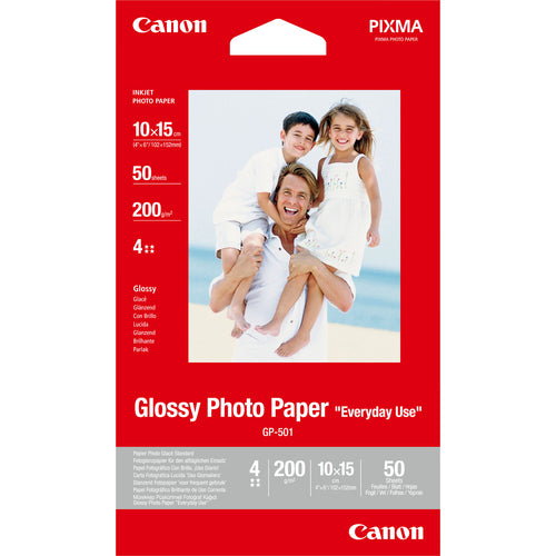 Canon GP-501 Fotopapier – glänzend, 102 × 152 mm, 50 Blatt