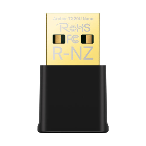 TP-Link Archer TX20U Nano – USB-WLAN-Adapter – Wi-Fi 6 Dual-Band (2,4/5 GHz), 1,8 Gbit/s, USB 2.0, Schwarz