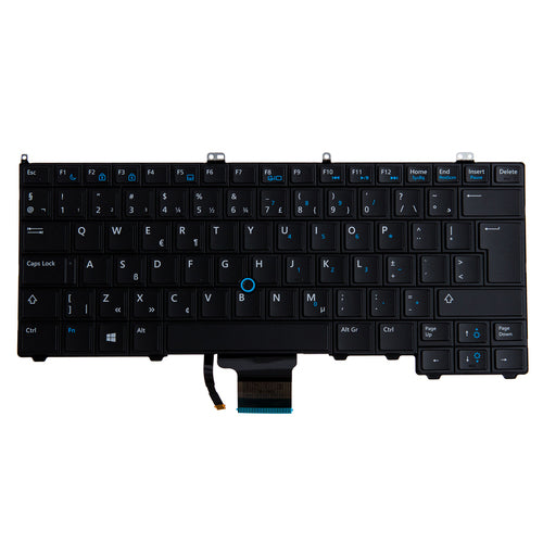 Origin Storage KB-3DCT7 – Notebook-Ersatztastatur – QWERTY (NL) – schwarz – für Dell Latitude E7440