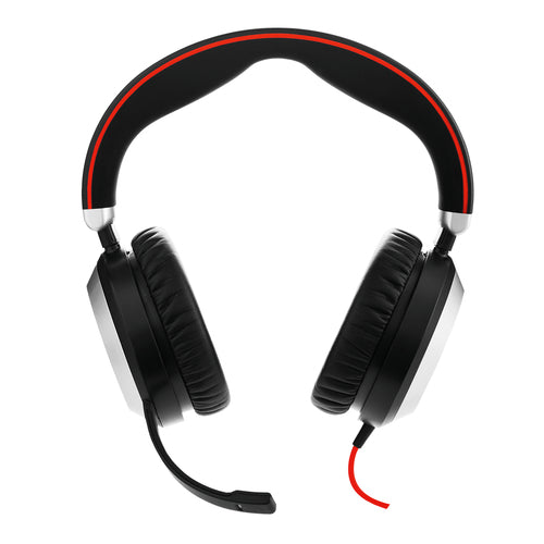 Jabra Evolve 80 MS – Duo Headset – kabelgebunden, Bluetooth, ANC – schwarz – für Microsoft Teams