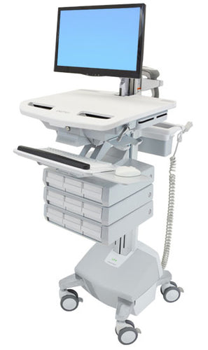 Ergotron SV44-1292-C – Multimedia-Wagen, Aluminium, Grau, Weiss, Höhenverstellbar, 620 × 870 × 1420 mm