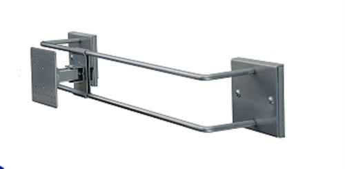 R-Go Tools Wandhalterung, schwenkbar, neigbar, bis 27", VESA 75×75–100×100, bis 10 kg, Silber