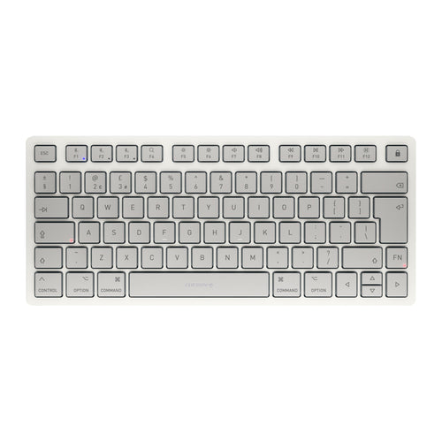 CHERRY KW 7100 MINI – Tastatur, kabellos (Bluetooth), UK-Layout (EN), Weiss – für macOS