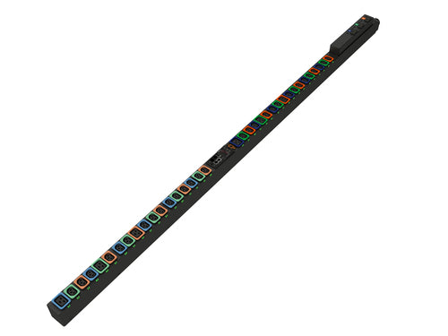 Vertiv UU30009L PDU 11 kVA – 0U senkrecht, mit Messfunktion – 36× AC-Ausgänge (C13/C19) – schwarz