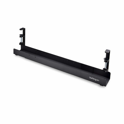 StarTech.com Untertisch-Kabelwanne – 105 × 80 × 207 mm – Stahl – Schwarz, ohne Bohren, 5 kg Traglast