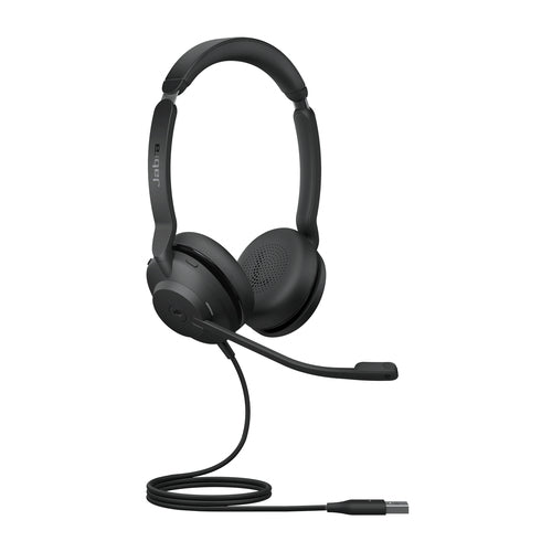 Jabra EVOLVE2 30 SE – Duo Headset, On-Ear – USB-A – klappbares Mikrofon – Schwarz – für Microsoft Teams