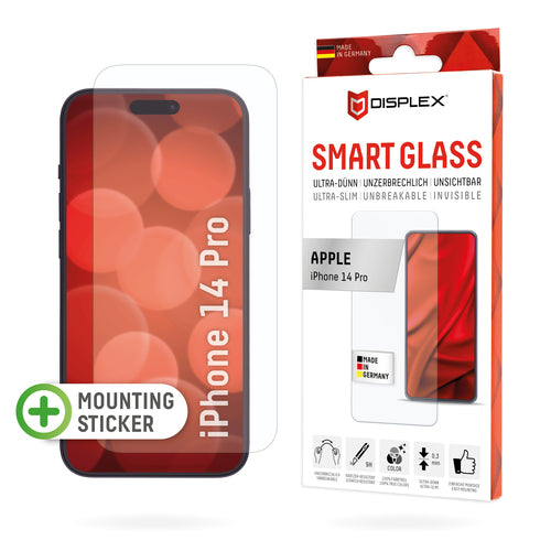 Displex Displayschutz (Panzerglas), 9H – für iPhone 14 Pro