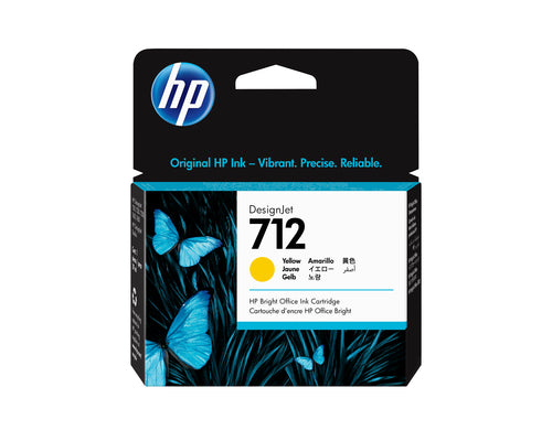 HP Tintenpatrone 712, Gelb, 29 ml – für Tintenstrahldrucker/Multifunktionsgeräte