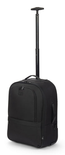 DICOTA Notebook-Rucksack bis 16" – mit Rollen, Teleskopgriff – Schwarz