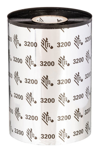 Zebra Thermotransferband – Wachs/Harz (3200), 156 mm × 450 m, Kern 25 mm, Schwarz, 6er-Pack