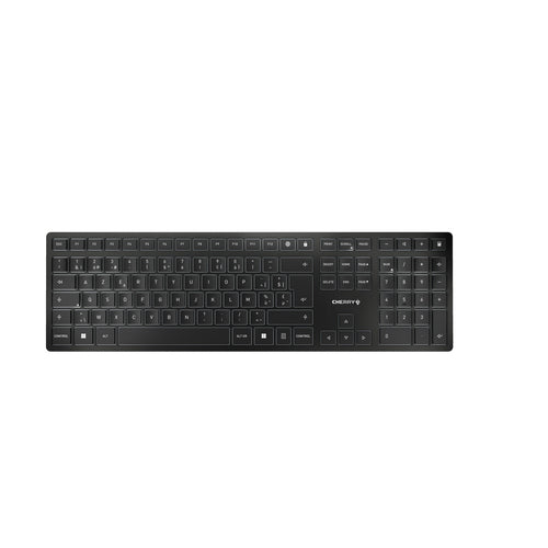 CHERRY KW 9100 SLIM – Tastatur, kabellos (Bluetooth/2,4 GHz), Fullsize (mit Ziffernblock)